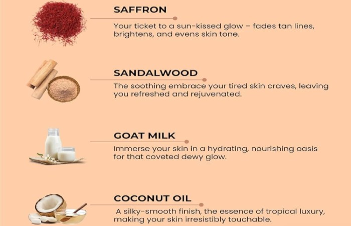 ghar soaps magic soap ingredients flatlay