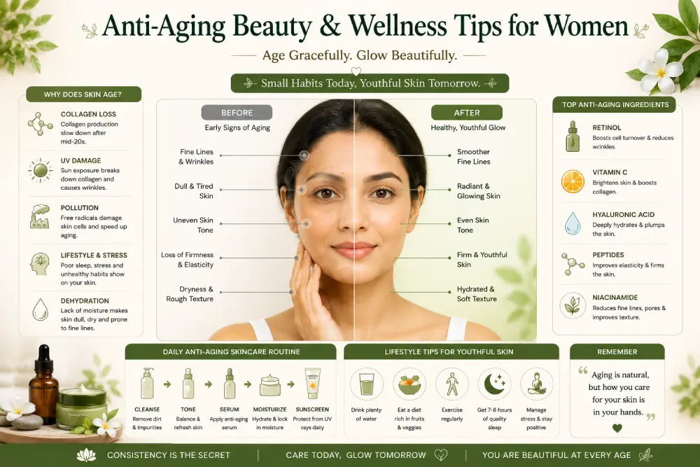 Anti-aging beauty and wellness tips for women