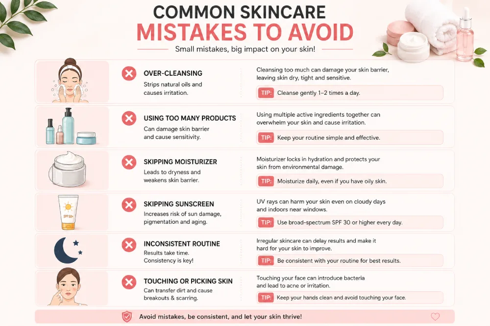 common skincare mistakes to avoid