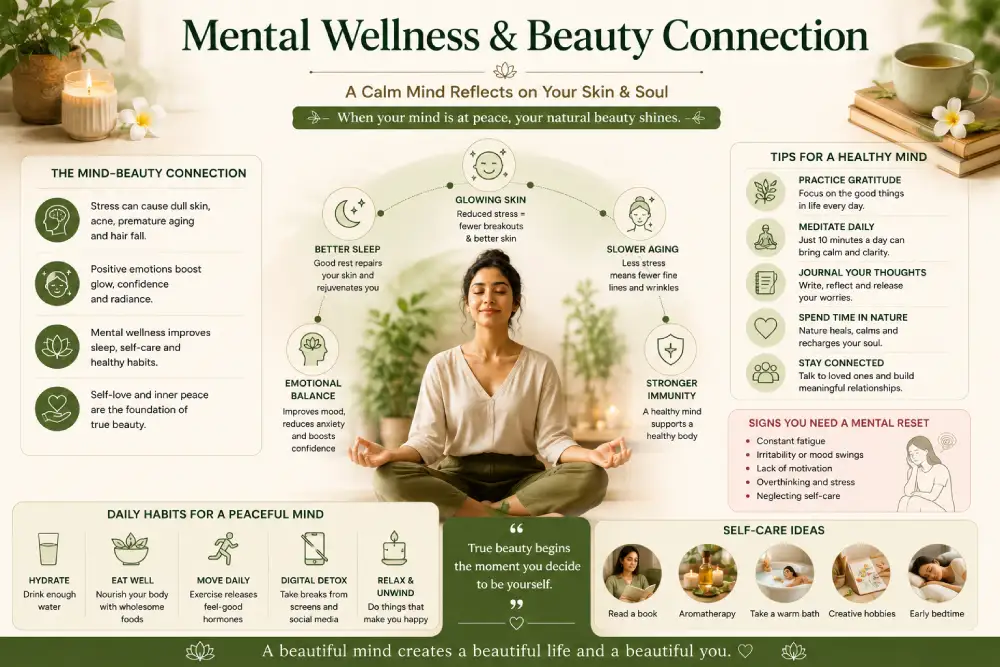 Mental wellness and beauty connection for women