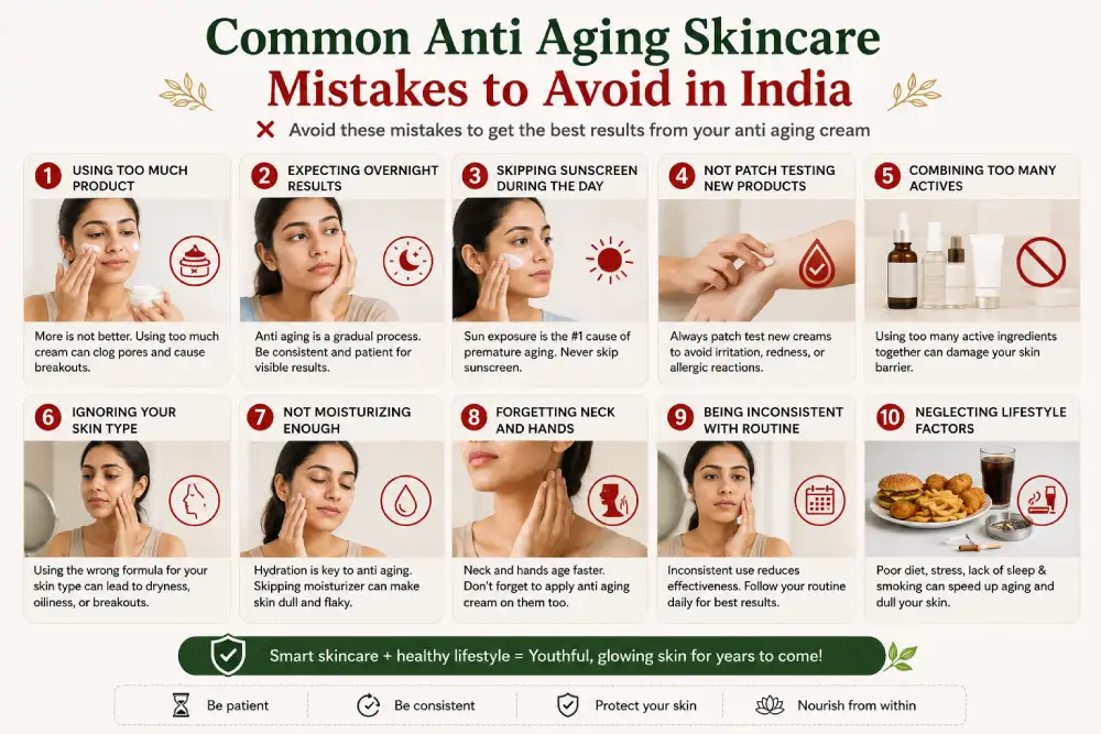 Common anti aging skincare mistakes to avoid in India