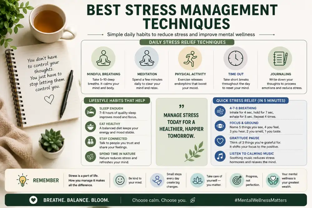 Best stress management techniques for mental wellness — daily tools and habits