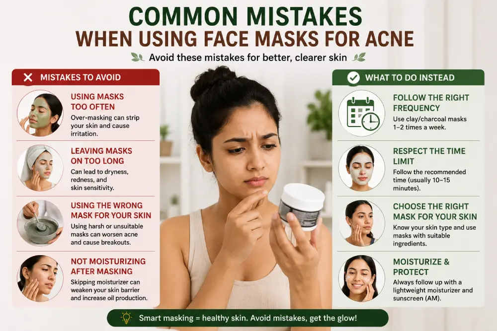 Common mistakes when using face masks for acne