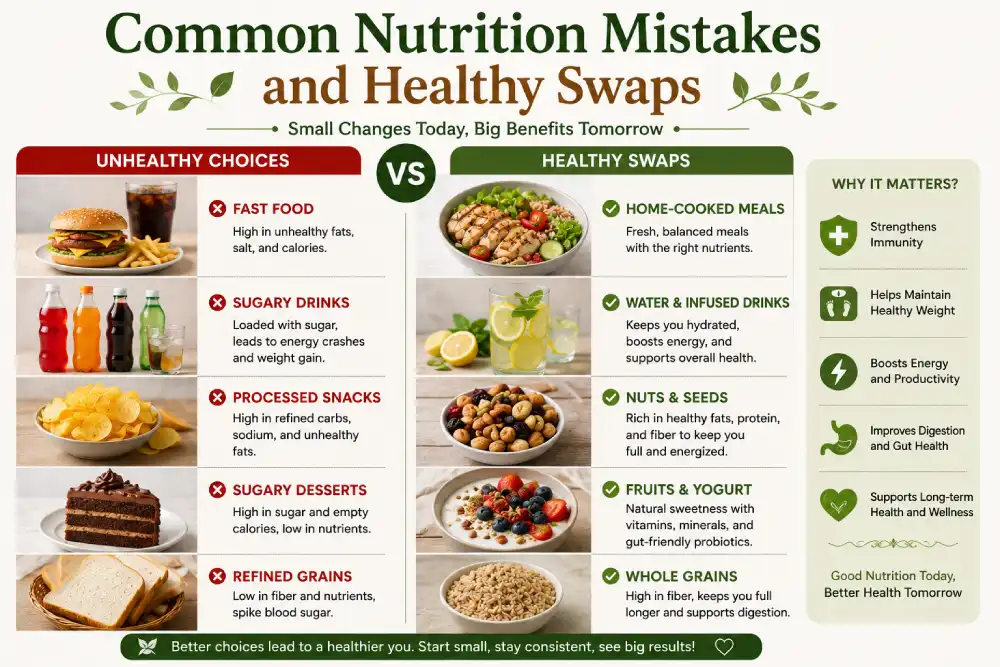 Comparison of unhealthy processed snacks versus nutritious whole food alternatives