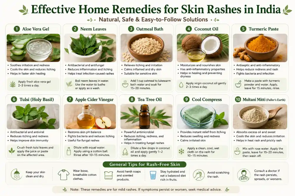Effective home remedies for skin rashes in India