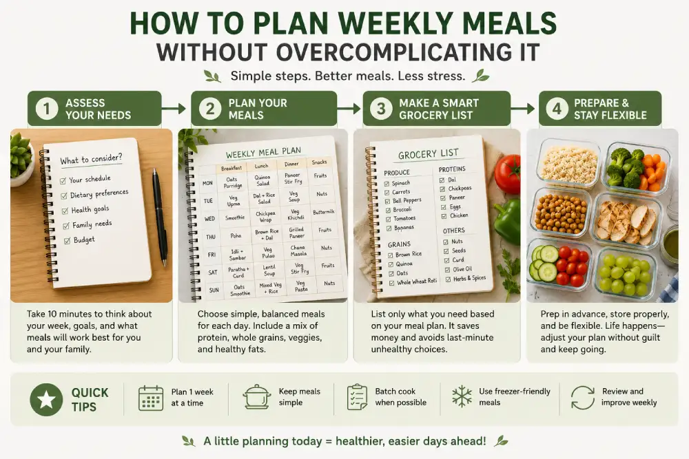 Step-by-step guide on how to plan weekly meals