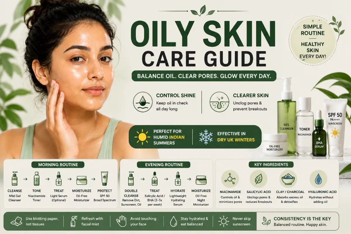 Oily Skin Care Guide: Daily Routine and Product Recommendations