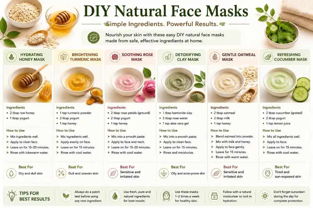 diy natural face mask made with honey and turmeric