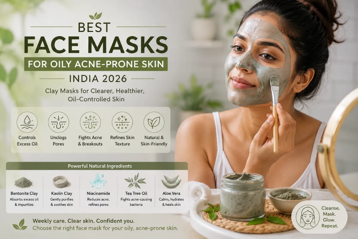Best Face Masks for Oily Acne-Prone Skin: Complete Guide for India (2026)
