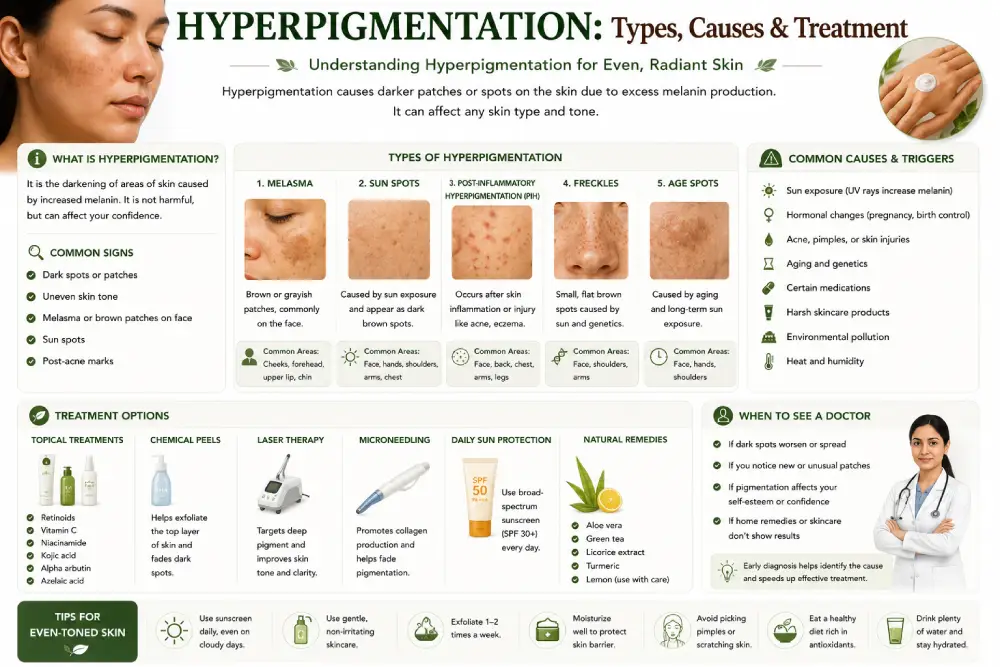 chart showing hyperpigmentation treatment progress