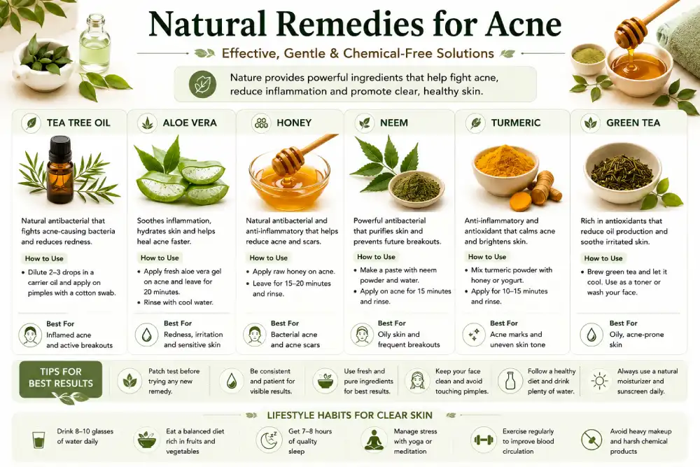 natural remedies for acne infographic