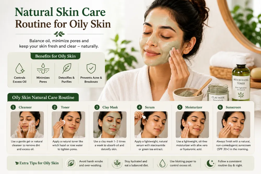 natural skin care routine for oily skin