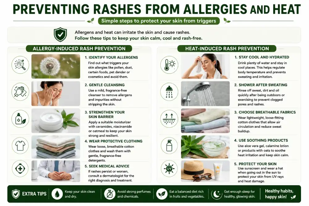 Preventing skin rashes from allergies and heat in India — summer prickly heat and monsoon fungal prevention