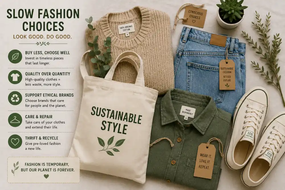 Sustainable slow fashion wardrobe essentials