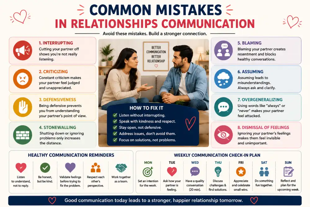 Common communication mistakes couples should avoid