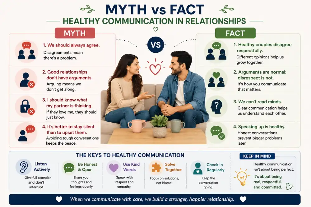 Healthy communication in relationships myth versus fact