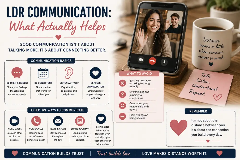 LDR communication tips shown through a scheduled video call setup