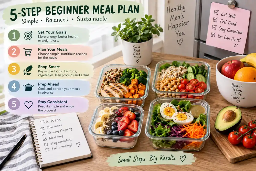 5-step beginner nutrition and meal planning framework