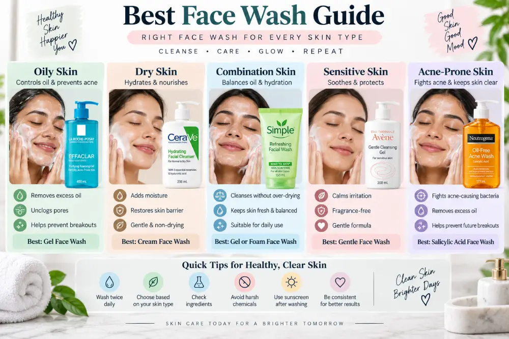 Best face wash guide for every skin type