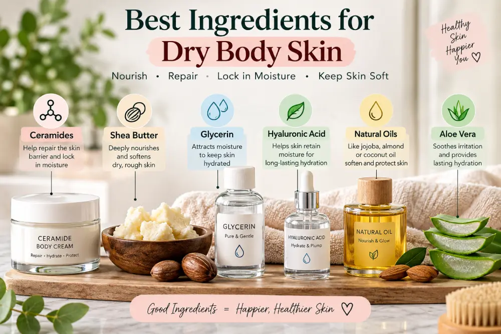 Best moisturizing ingredients for dry body skin