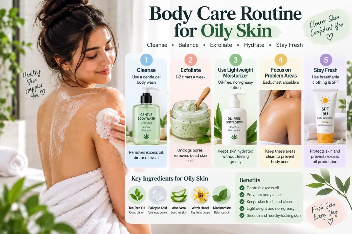 Body Care Routine for Oily Skin: Simple Step-by-Step Guide