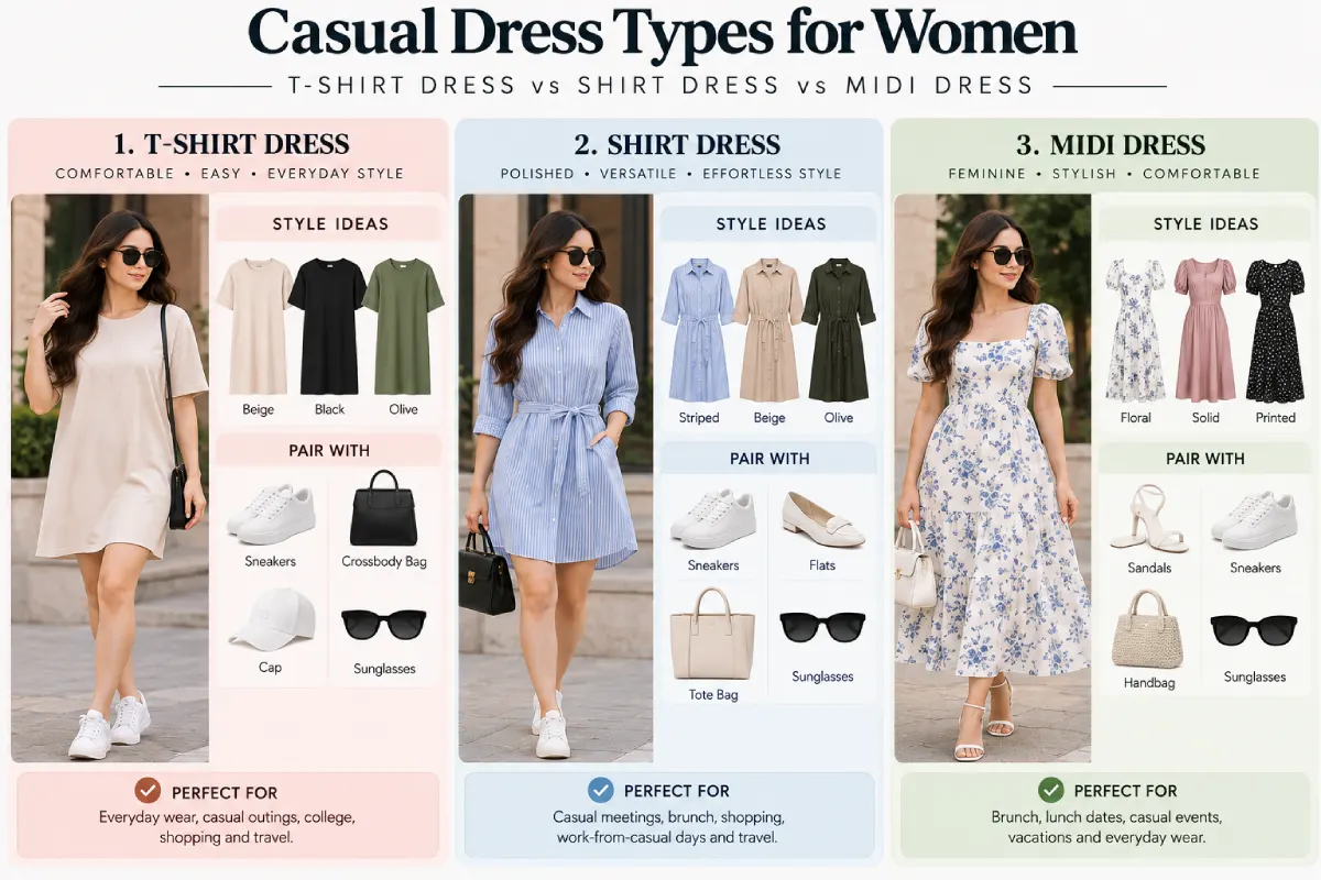 How to Style Casual Dresses for Women: Outfit Ideas