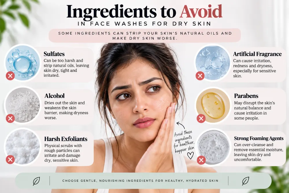 Face wash ingredients that make dry skin worse