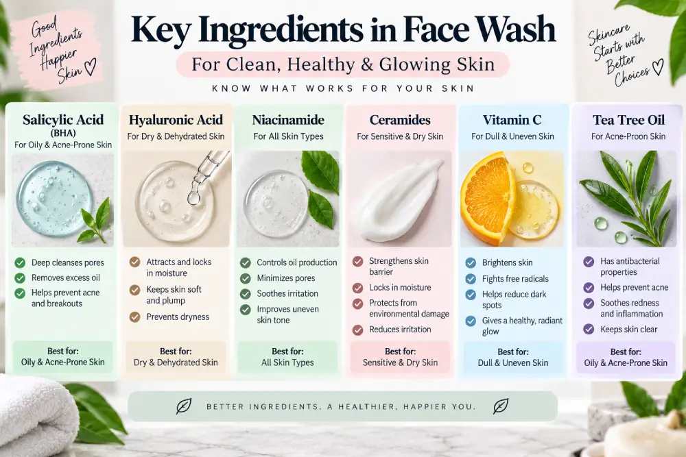Best face wash ingredients for clear skin