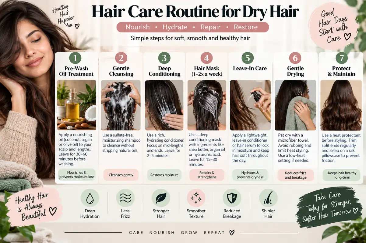 hair care routine for dry hair