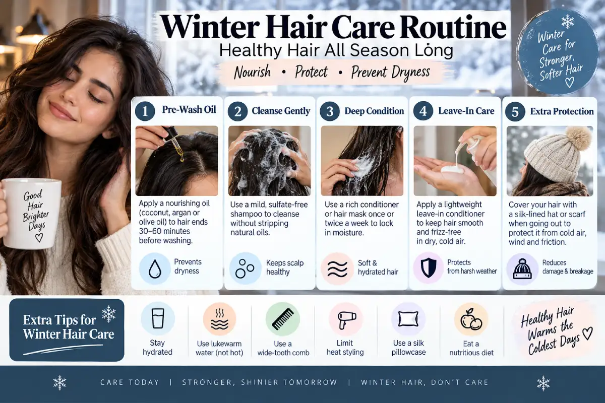 hair care routine in winter