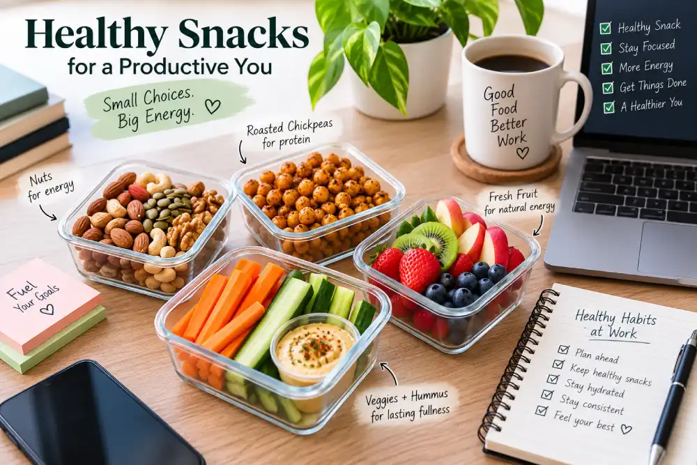 Healthy snacks for work desk drawer