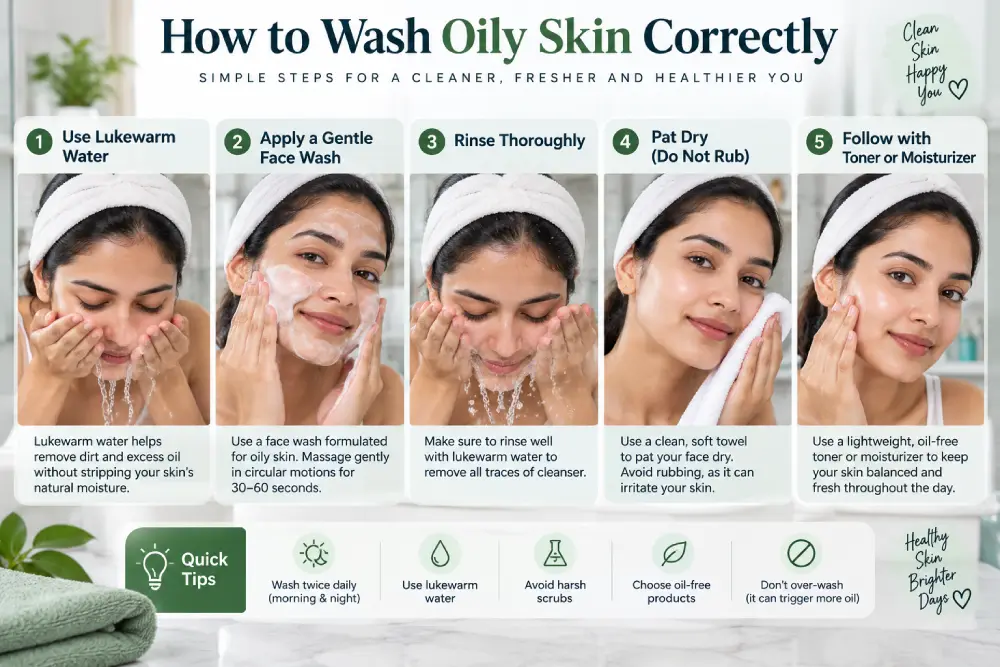 How to wash oily skin without over-drying