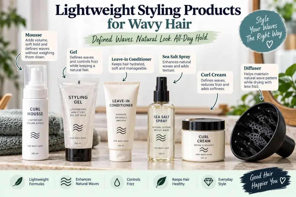 lightweight styling products recommended for wavy hair