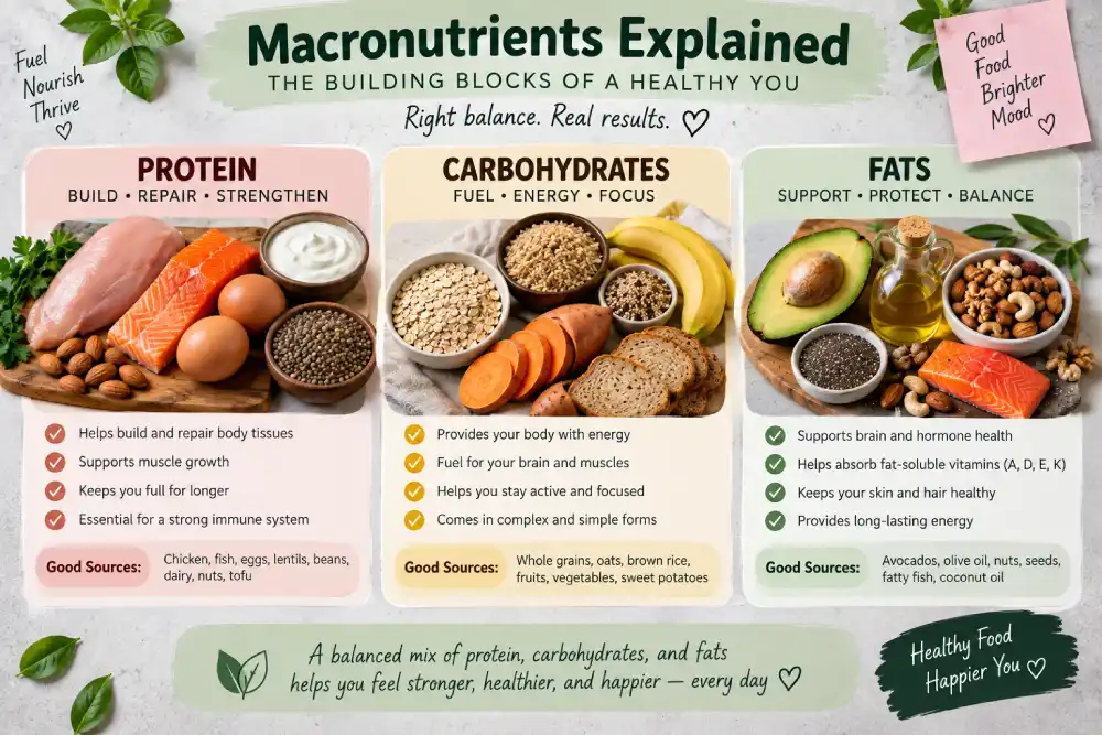 Protein carbs and fat food sources for macros explained