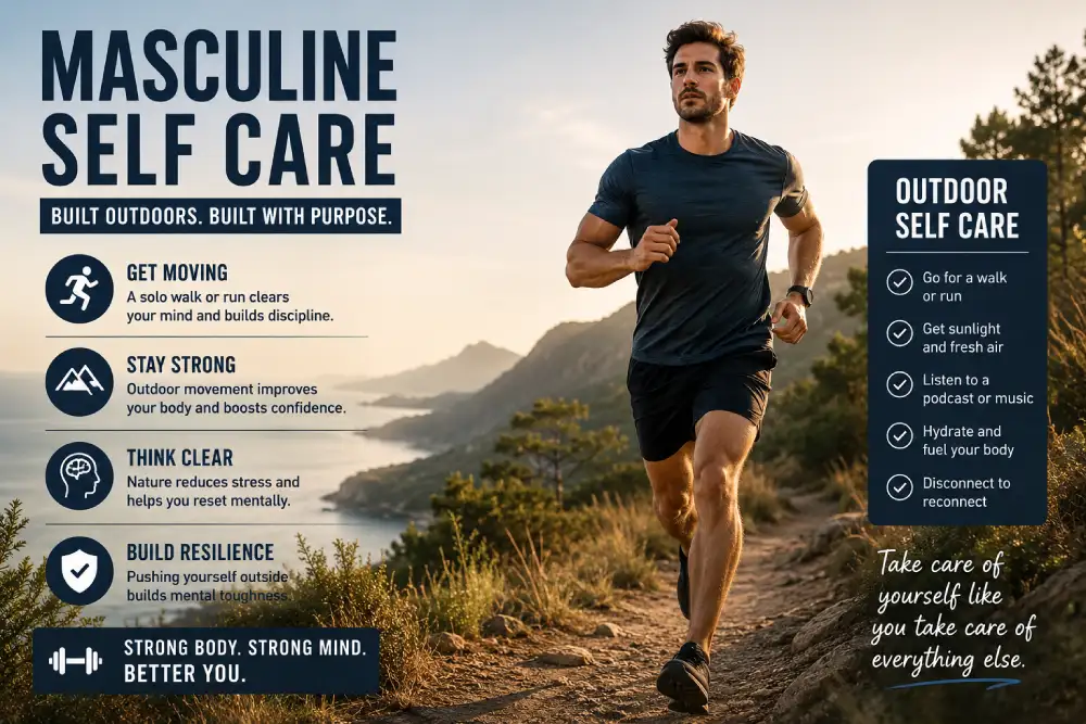 Masculine self care through outdoor movement and exercise