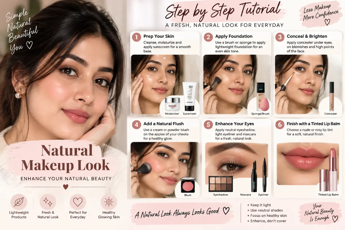 Natural Makeup Look: Easy Step-by-Step Tutorial