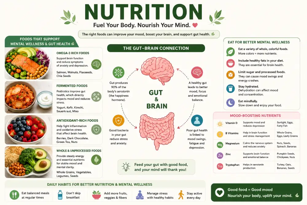 foods that support mental wellness and gut health