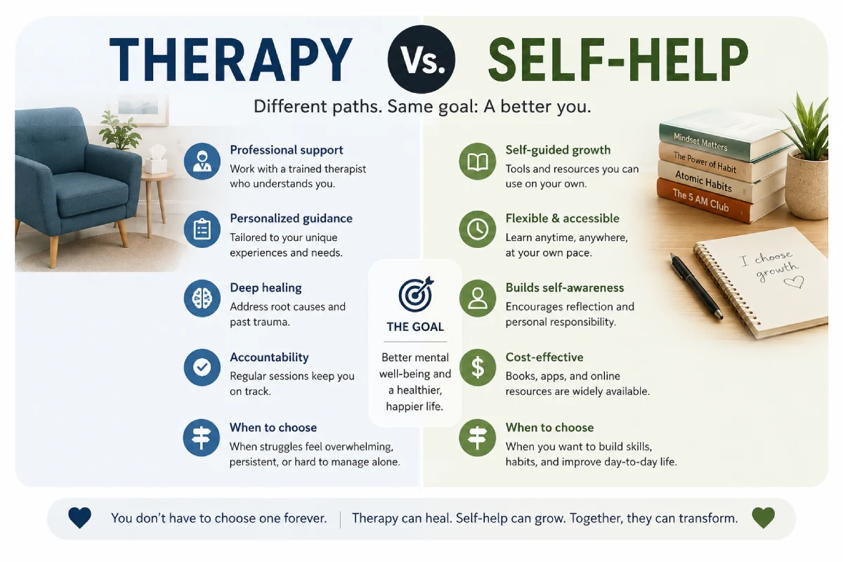 therapy vs self help
